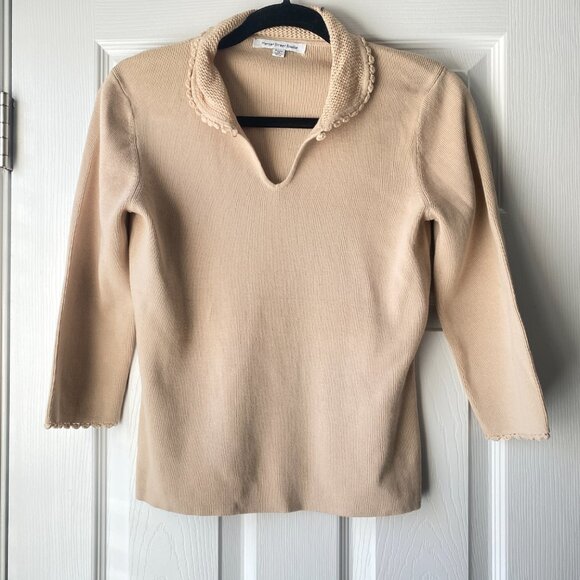 Mercer Street Studio | Beige Keyhole Neckline Sweater - Picture 2 of 5